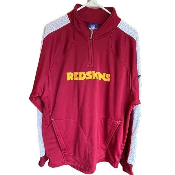 NFL Redskins Authentic Sideline Pullover, Medium, See Pictures - Small Flaws, - Picture 1 of 12